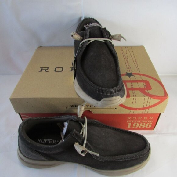 Roper Men\'s Chillin Low Eyelet Chukka Lace Up Casual Leather Shoe - Brown